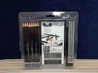 Royal & Langnickel Essentials Sketching Pencil Set 21 Piece Art Charcoal Drawing