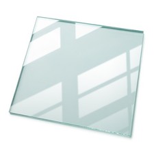 Plateau en Verre Transparent Trempé Protection Table Moderne Élégant 60x60 cm