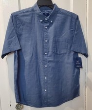 MENS GEORGE Short Sleeve Poplin Button-Up SHIRT clothes Size XL 46-48 New