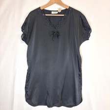 Vtg Victoria's Secret Gold Label Nightgown Slip Dress Women S Satin Lace Goth