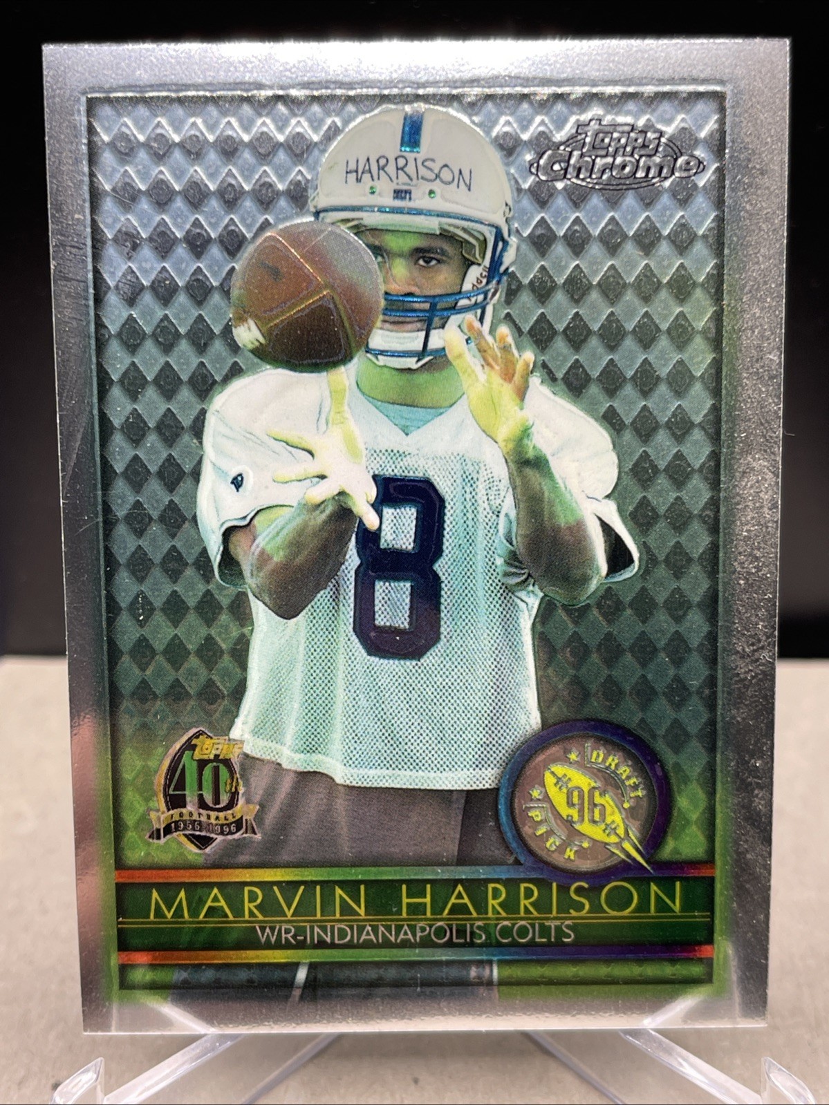 Marvin Harrison SR 1996 Topps Chrome Rookie card #156