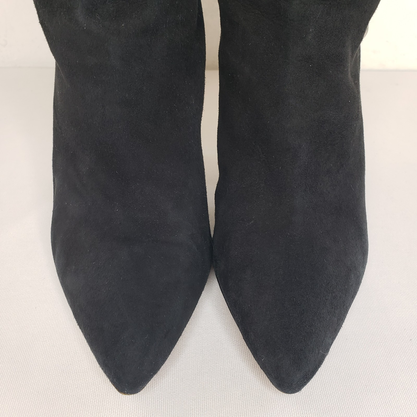 ISABEL MARANT Layo Black Leather Suede Studded Boots Cone Heel 39 9 Runway RARE image 3