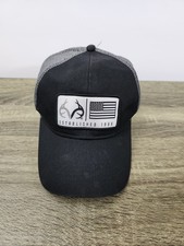 Realtree Outfitters Snapback Hat Cap Men's Black Gray Mesh Back Outdoors
