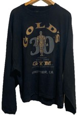 Vintage 90  s GOLD  s GYM 30th Anniversary 1995 MADE IN USA Long Sleeve SHIRT.