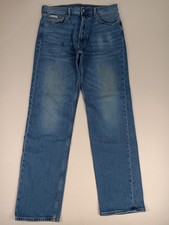 Calvin Klein Standard Straight Mens Size 34x34 Light Blue Wash Denim Jeans