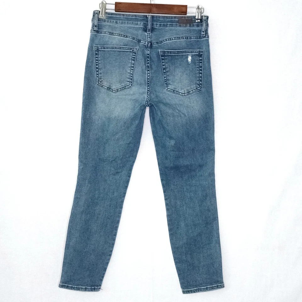 Vaqueros rectos ajustados al tobillo Kut from the Kloth para mujer talla 6 elásticos tiro alto Foto 2 de 4