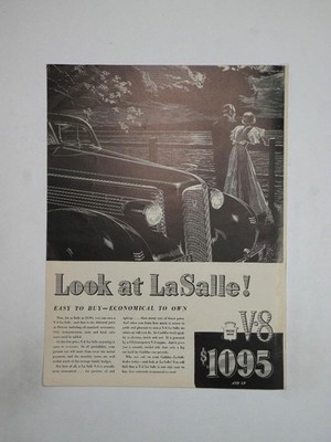 Magazine Ad* - 1937 - La Salle Five Passenger Touring Sedan - (#2)