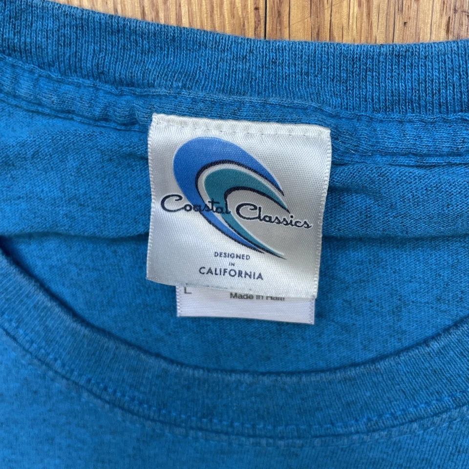 Camisa De Colección Años 90 Liquid Dreams Surf Shop Para Hombres L Clásicos Costales Algodón Azul Foto 3 de 4