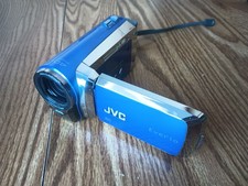 JVC Everio GZ-MS120AU Dual SD Camcorder Handheld Blue Standard Def 40x Zoom