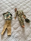 Vintage GI Joe 1975 Hasbro Brown Beard Blue Eyes Scar 12" with Clothing