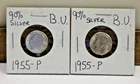 (2) 1955 US Roosevelt Silver Dime 10c Nice Unc..