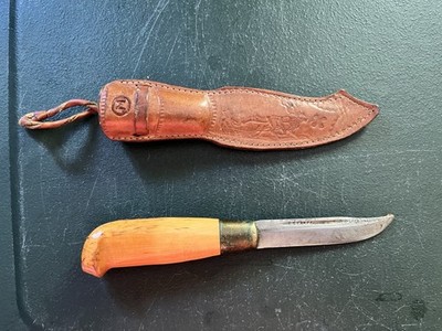 Vintage J. Marttiini Rovaniemi Puukko Knife Finland W/ Sheath