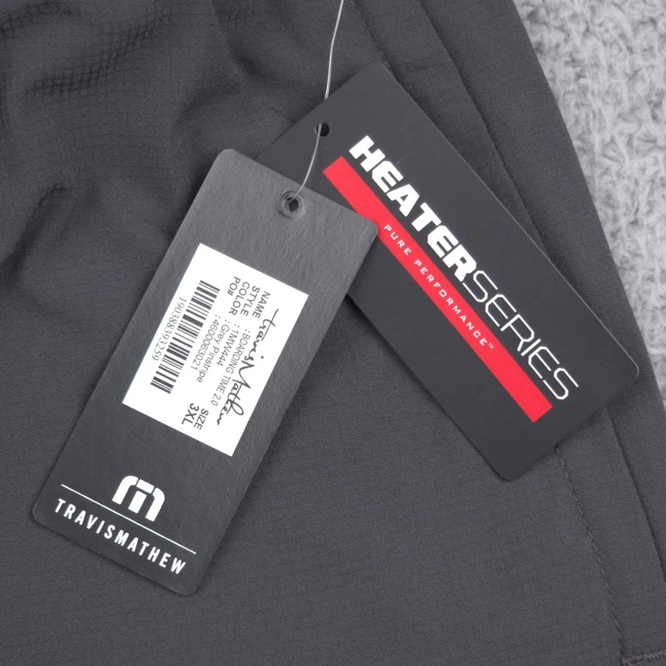 TravisMathew Mens Shorts 3XL Grey Pinstripe Boarding Time 2.0 4 Way Stretch - Image 3 of 4