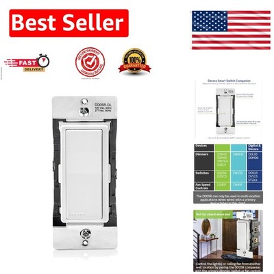 Versatile Wired Decora Smart Switch with Locator LED - For Elegant Home Lighting
