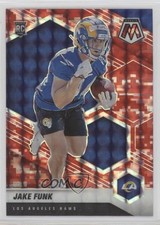 2021 Panini Mosaic Rookies Red Camo Mosaic Prizm Jake Funk #381 1s8