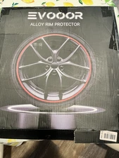 Evooor Alloy Rim Wheel Edge Curb Rash Protectors 18” White