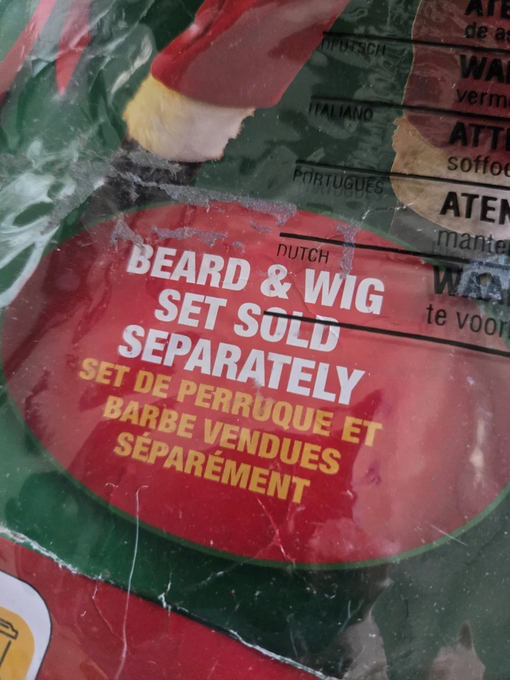 Traje de Franela 6 Piezas Disfraz de Papá Noel con Cinturón Sombrero y Guantes Conjunto Talla 40-48 Foto 3 de 4