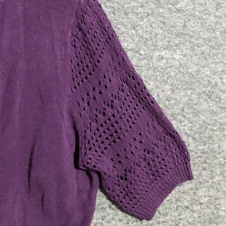 Cárdigan Suéter Art and Soul Para Mujer Grande Púrpura Con Capucha Manga Corta Whimsigoth Foto 4 de 4