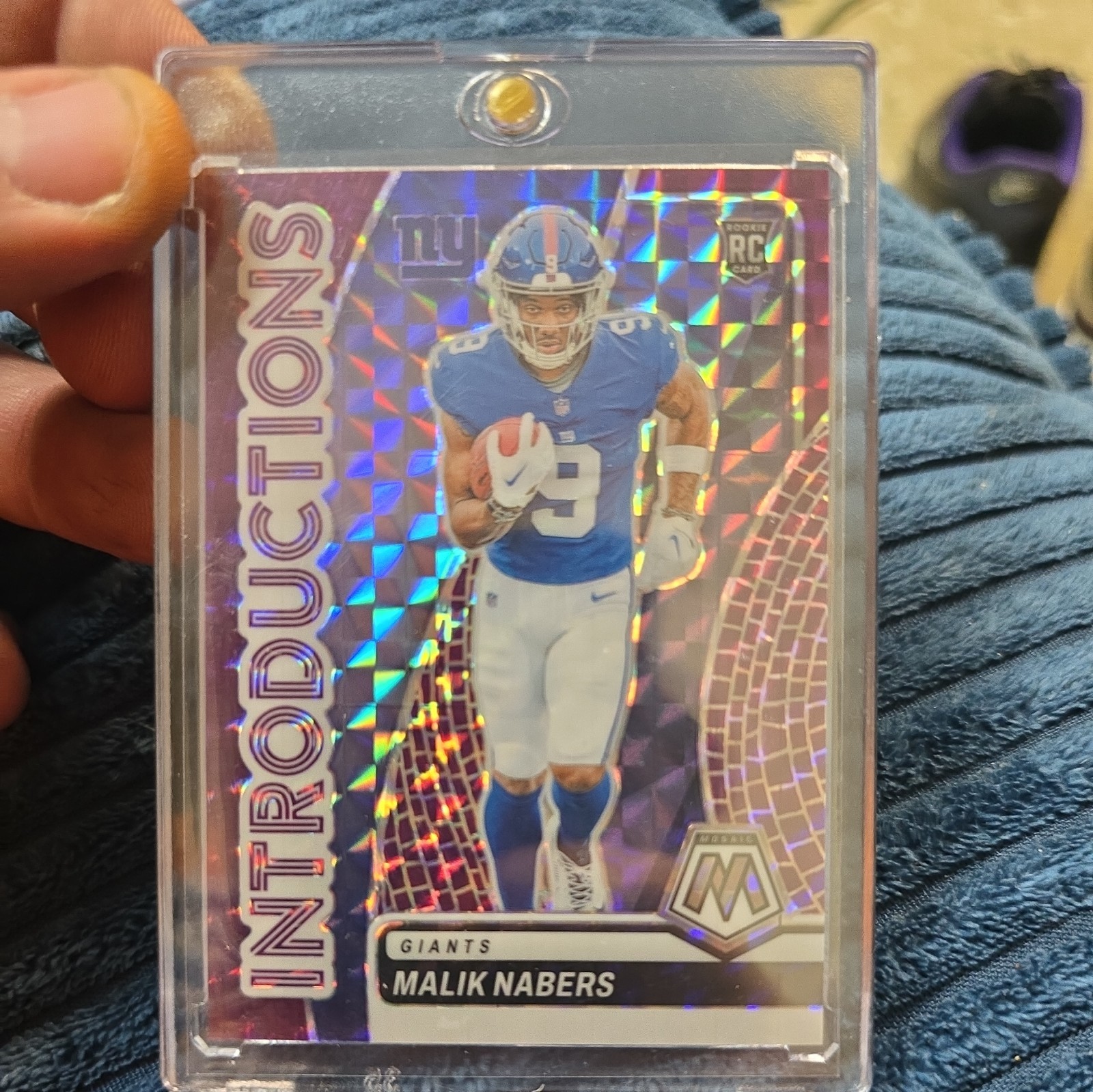 2024 Mosaic #4 Malik Nabers Rookie Introductions Mosaic Purple /49 RC