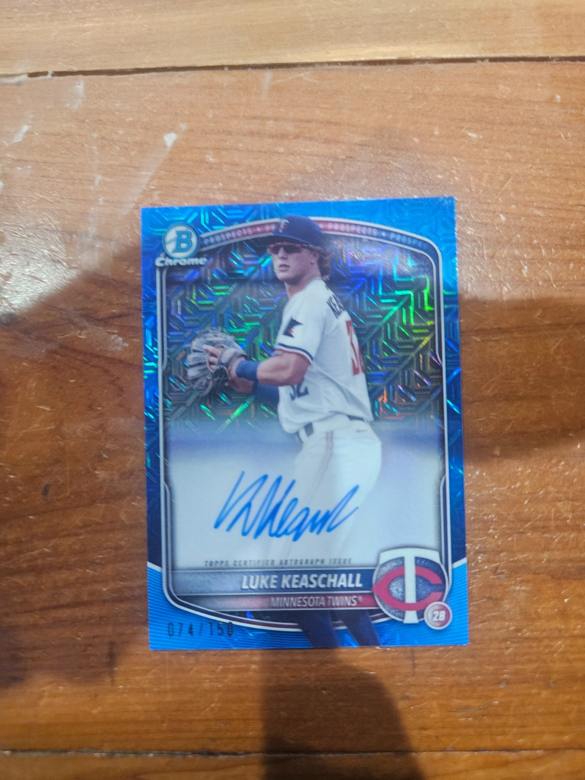 2025 Bowman Chrome Luke Keaschall Blue Mojo Auto # /150 !! 🔥🔥 Twins