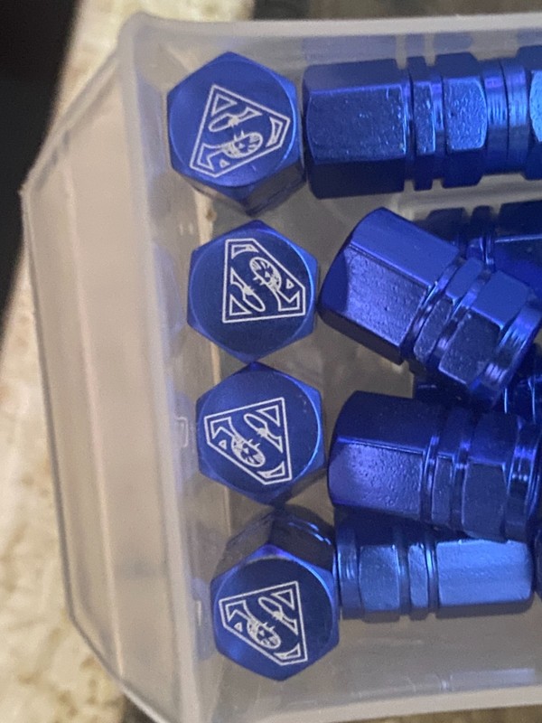 Carolina Panthers Wheel Tire Valve Stem cap Covers 4 Pc set