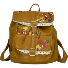 Disney Fox & Hound Mini Backpack Brown Lace Cottage Core Forest Fairy Soft Girl