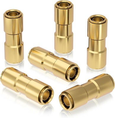 CheeMuii 6 PCS 1/2 Brass DOT Air Line Fitting 1/2IN-6PCS, 6 INCH 