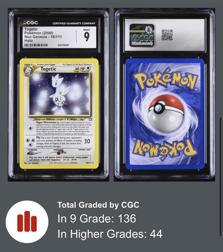 Togetic (Unlimited) graded CGC 9 for sale on eBay