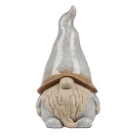Dekofigur Zwerg Stone Blue H. 36Cm Creme Blau Aus Magnesia Formano S26