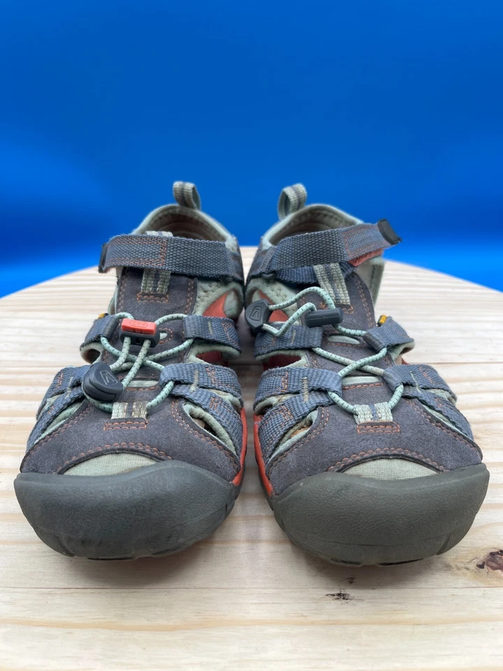 KEEN Kid's Sea Camp Sz 3/UK2/EU35 Closed Toe Sandals Blue/Red Hook/Loop - Image 4 of 4
