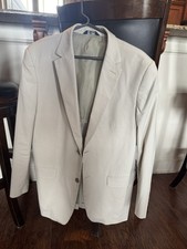 J Crew Blazer Mens 42R Regular Sport Coat Suit Jacket Khaki Cotton