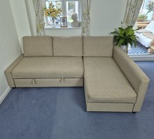 IKEA FRIHETEN Corner Sofa Bed with Storage in Beige RRP £750 *DELIVERY*