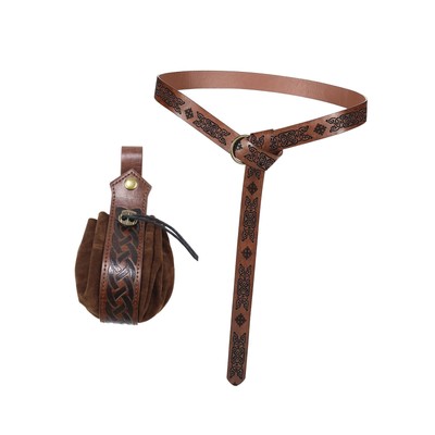 Männer Mittelalterlicher Ritter PU Ledergürtel Zubehör Rollenspiel Maskerade
