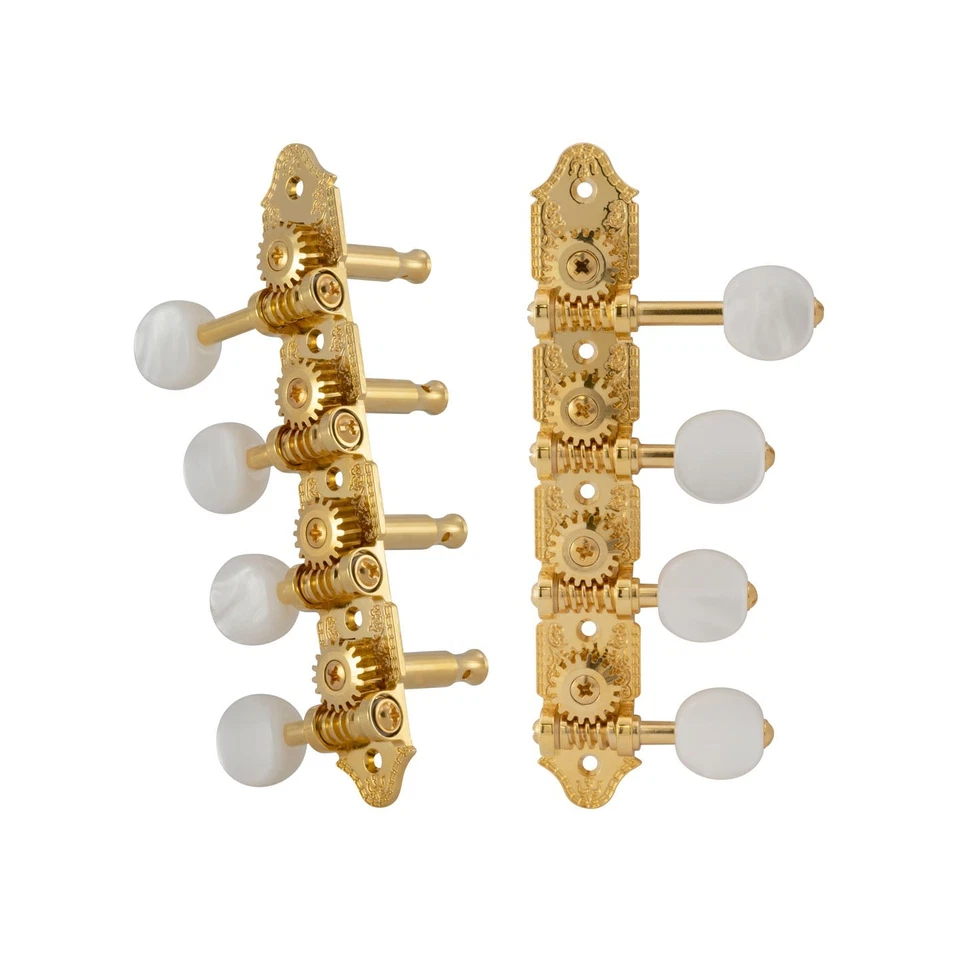 Grover 409FVG   409 Series “FV” Vintage Style Mandolin Tuning Machines, Gold - Image 2 of 4