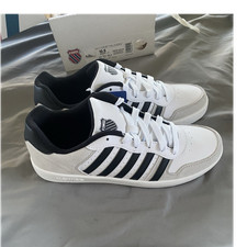 K-Swiss Court Palisades Low Top Lace-Up Sneakers White/Black/Gray 06931-144-M