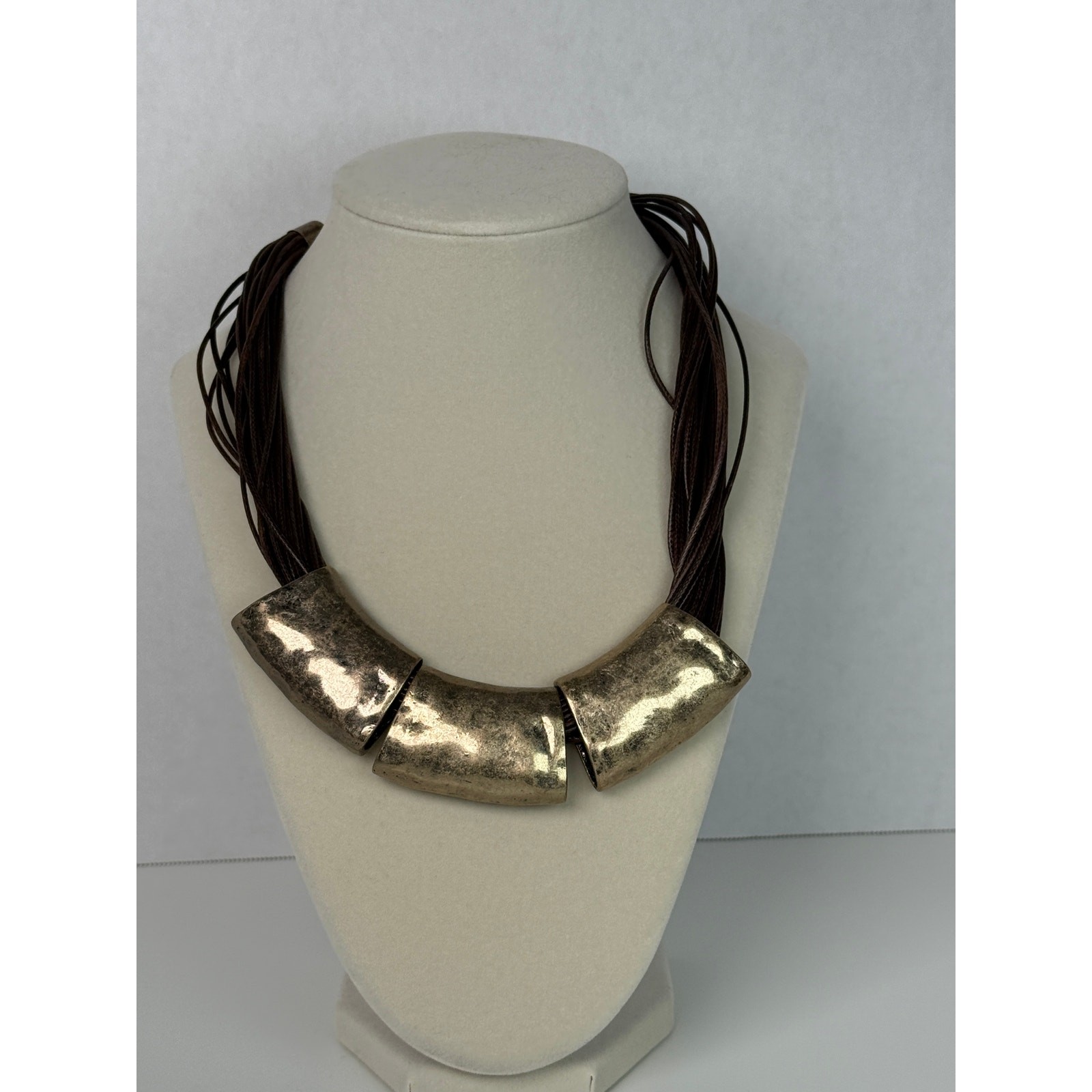 Modern statement necklace. Unsigned. - image 1
