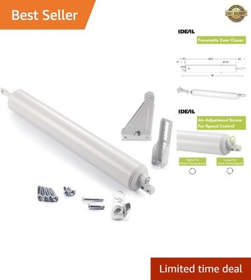 Heavy-Duty Pneumatic Screen & Storm Door Closer - Easy Install, Adjustable Speed