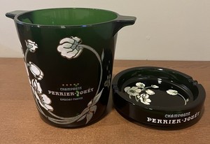 RARE PERRIER-JOUET EPERNAY-FRANCE Vintage 1960’s CHAMPAGNE ICE BUCKET & ASHTRAY