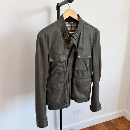 Belstaff Brad Gold Label (M) Motorcycle Leather Jacket image 3