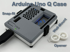 Arduino UNO Q Snap-fit slim case w/ wall mount