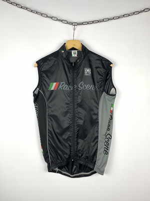 SMS Santini Race Scene Italy Full Zip Cycling Vest Jacket Racing Men s Size XL