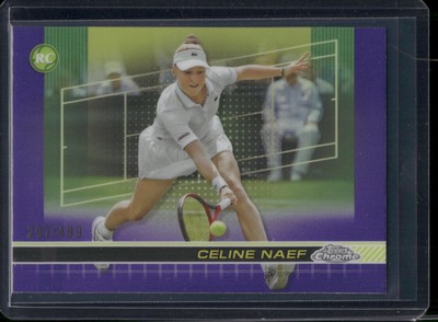Celine Naef 2024 Topps Chrome Tennis #169 Purple Refractor RC #d/499