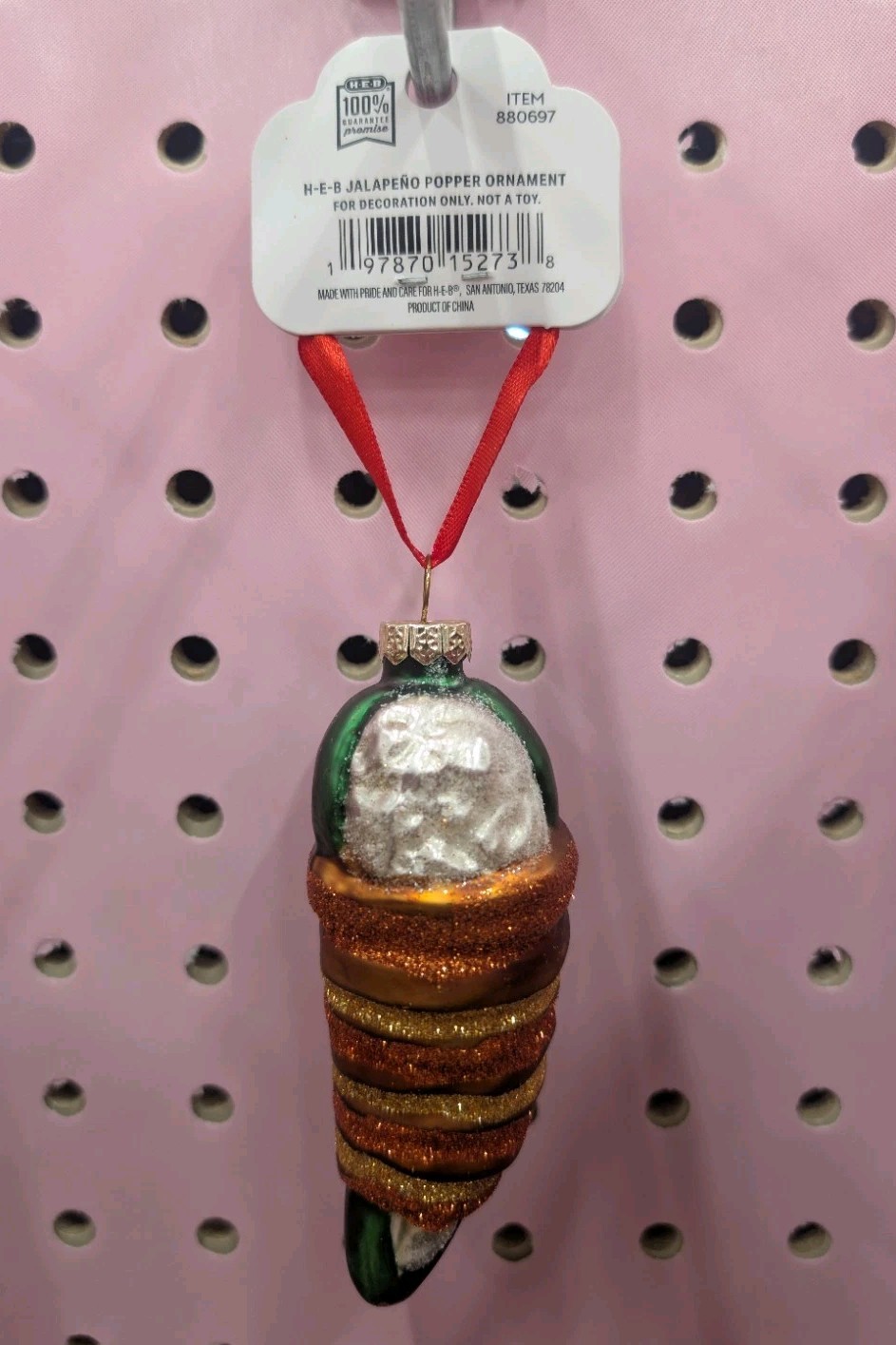 H-E-B Bacon Wrapped Jalapeno Ornament Xmas Holiday TikTok Viral Official OEM HEB
