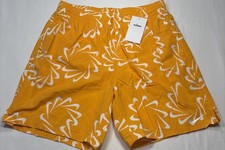 Nike Swim Men  s Swoosh Allover Print Volley 5" Shorts Orange Large NESSE625-724