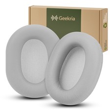 Geekria Sheepskin Ear Pads for SONY WH-1000XM6 Headphones Silver