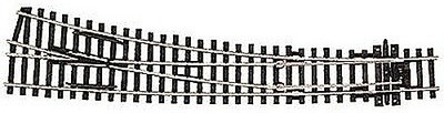 Peco Code 100 Large Radius Right Hand Curved Turnout (Insulfrog) - HO Scale