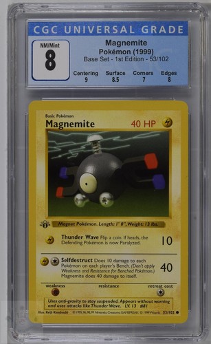 Magnemite (1st Edition) graded CGC 8 for sale on eBay