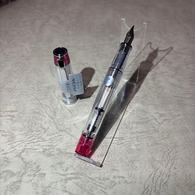 Fountain Pen Pilot Prera M Nib Converter Unused Transparent Red PRERA