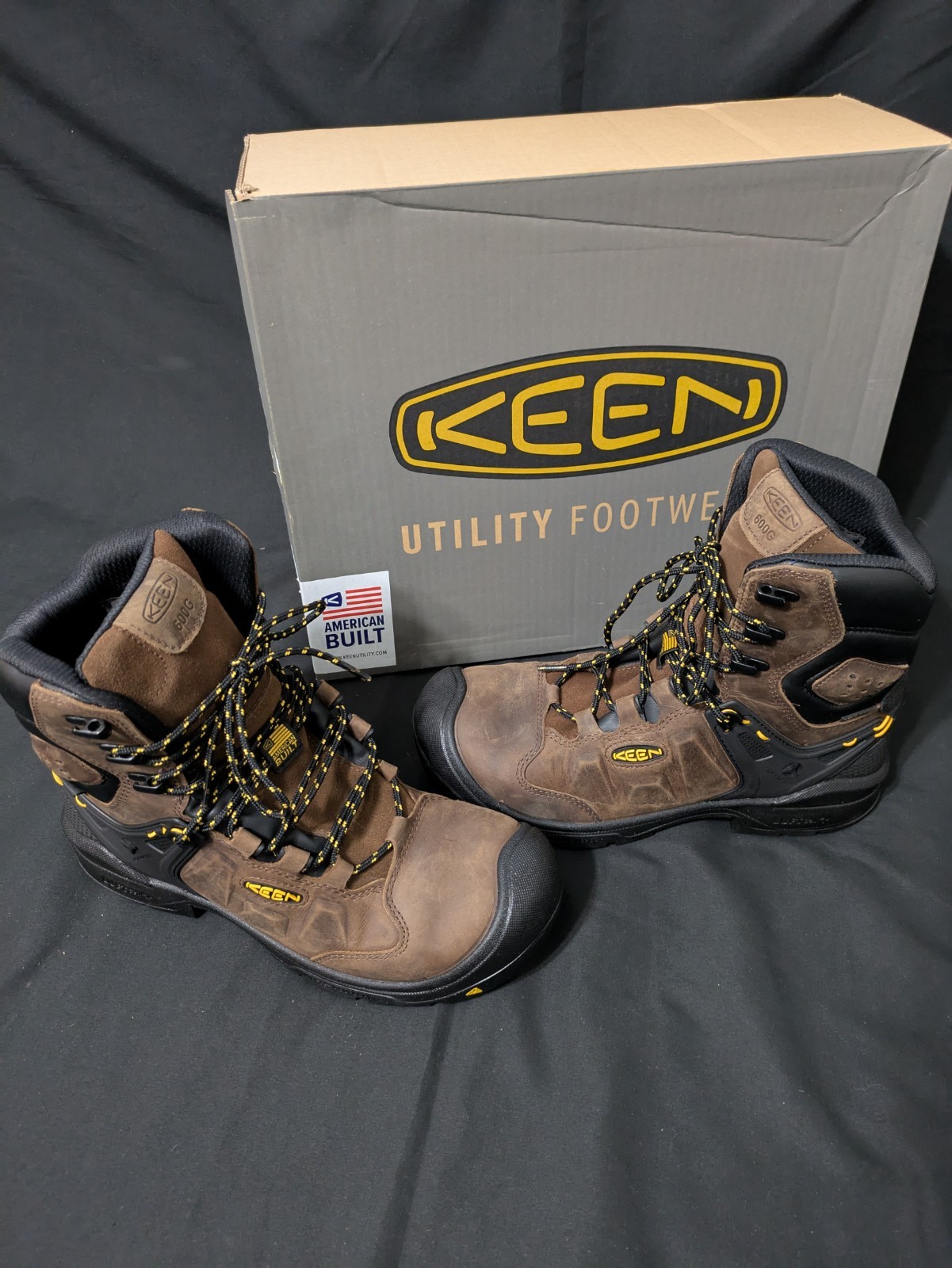 Stivali da lavoro nuovi made in USA Keen Utility da uomo taglia 8 5 Dover 8” punta in carbonio WP