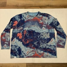 Magellan Shirt Mens 3XL XXXL Blue Long Sleeve Reversible Outdoor Realtree Xtreme